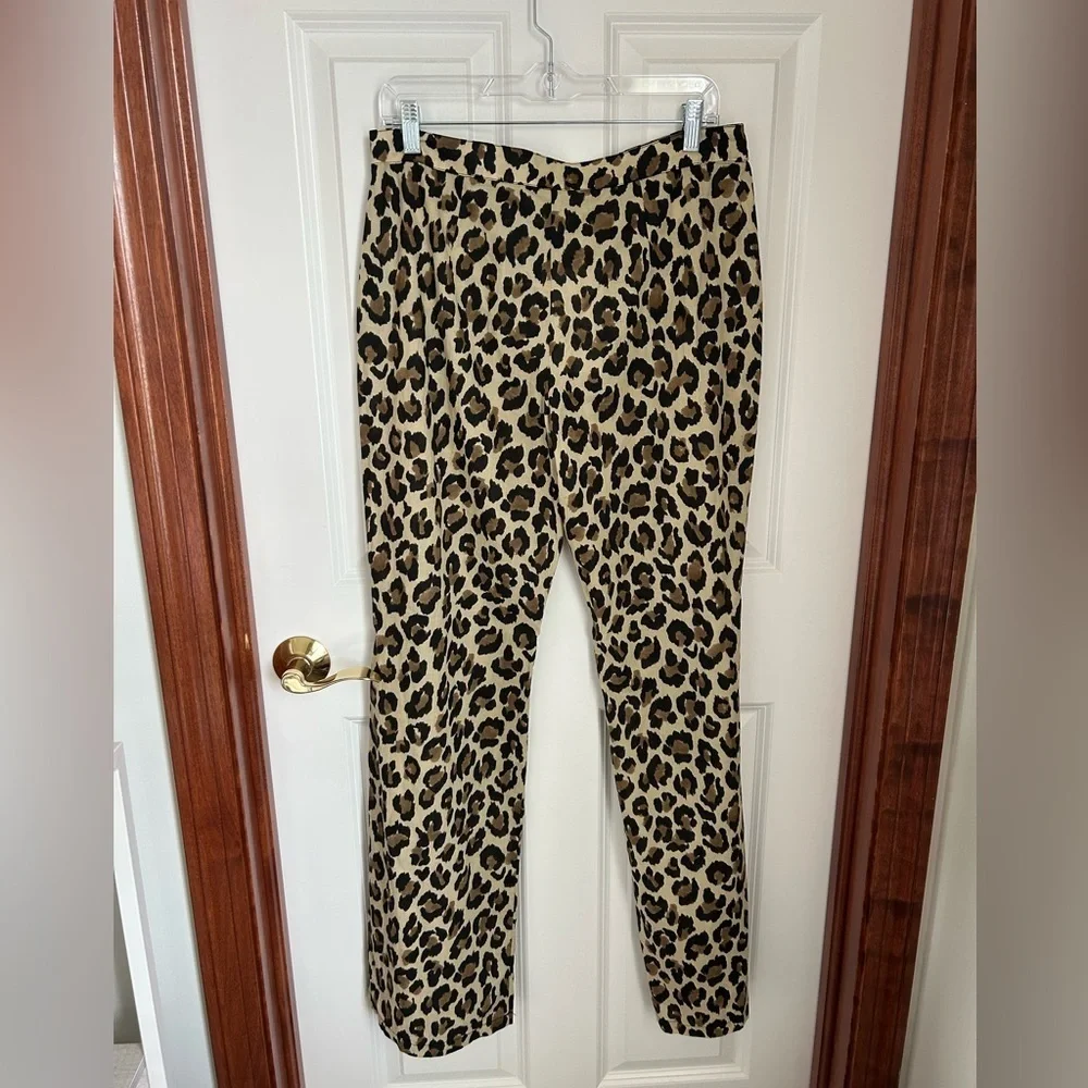 Zara NWT Leopard Print Women's Wide Leg Pants